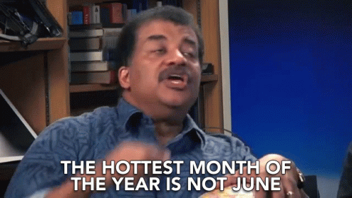 Man In Blue Shirt Saying Not June GIF