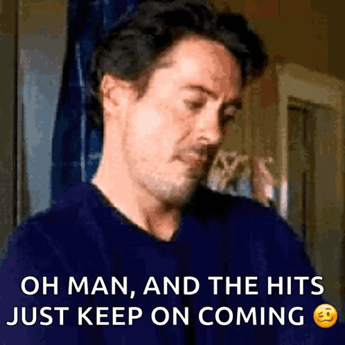 Man in Blue Shirt Saying Oh Man