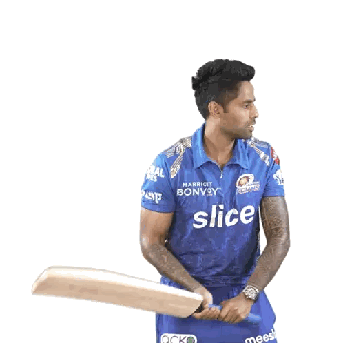 Man in Blue Shirt Saying Slice