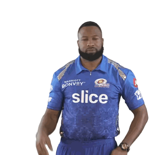 Man in Blue Shirt Saying Slice