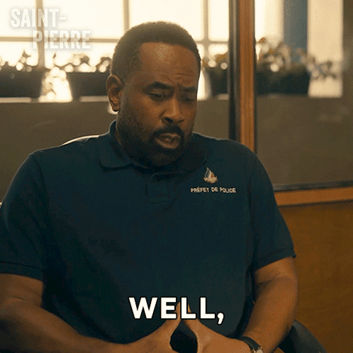 Man In Blue Shirt Saying Well GIF