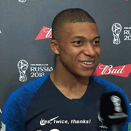 Man In Blue Shirt Saying Yes Twice Thanks GIF