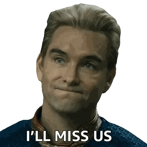 Man in Blue Shirt Says Ill Miss Us