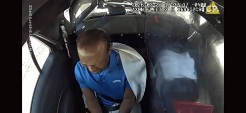Man In Blue Shirt Sitting In Car GIF