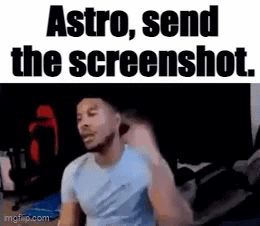 Man in Blue Shirt Sitting in Front of Screen Saying Astro Send the Screenshot