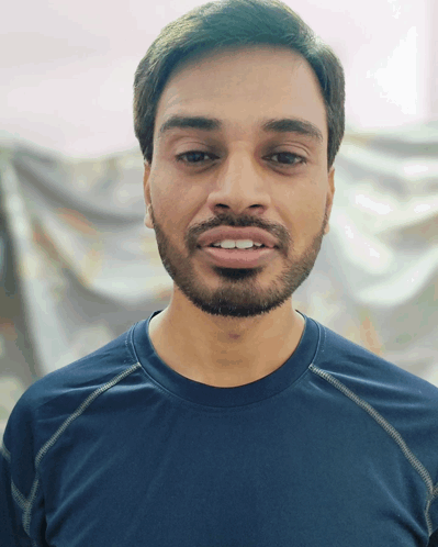 Man In Blue Shirt Smiling GIF