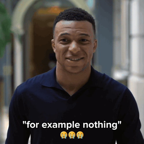 Man In Blue Shirt Smiling For Example Nothing GIF
