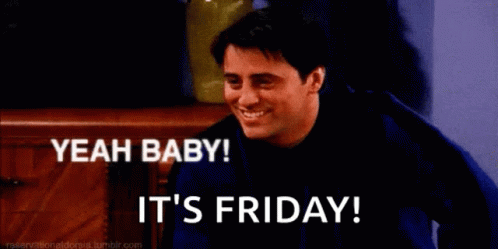 Man In Blue Shirt Smiling Saying It's Friday GIF
