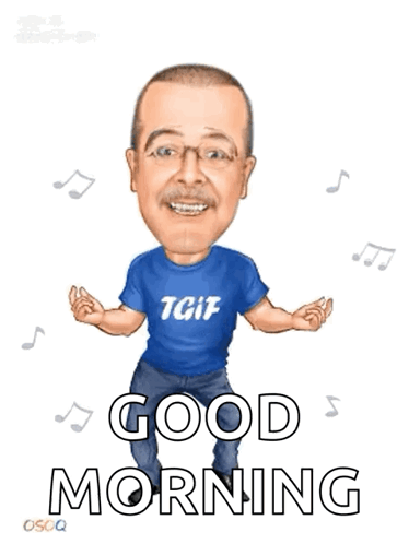 Man In Blue Shirt TGIF GIF
