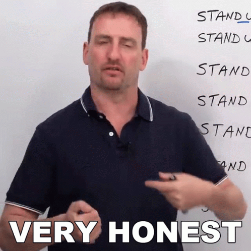 Man in Blue Shirt Very Honest Whiteboard