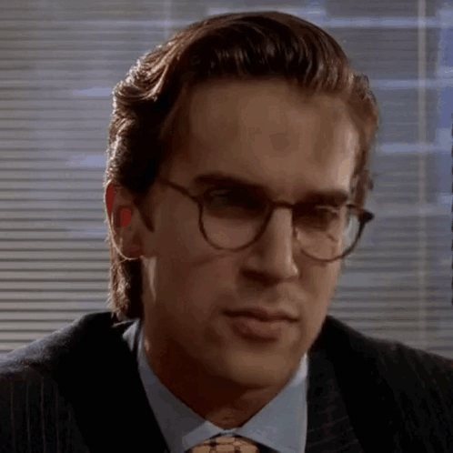 Man In Blue Shirt Wearing Glasses GIF