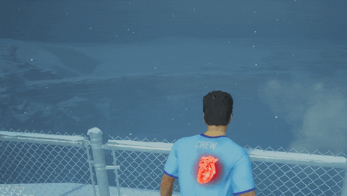Man In Blue Shirt With Crew GIF