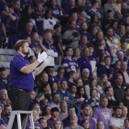 Man in Blue Shirt With Number 9 in Front of Crowd