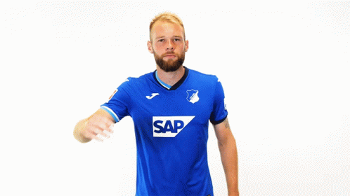 Man in Blue Shirt with Sap