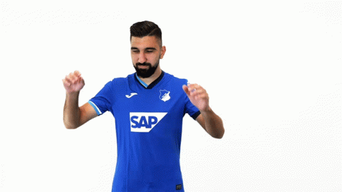 Man in Blue Shirt with Sap
