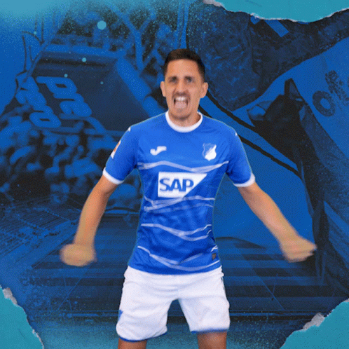 Man in Blue Shirt With Sap