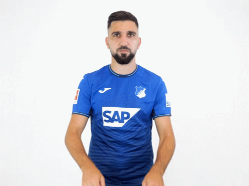 Man In Blue Shirt With Sap GIF