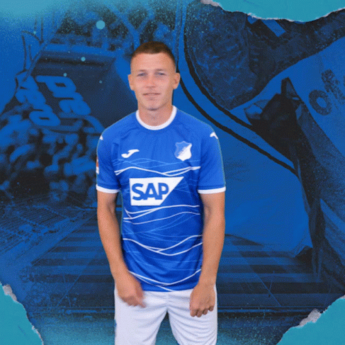 Man in Blue Shirt with Sap