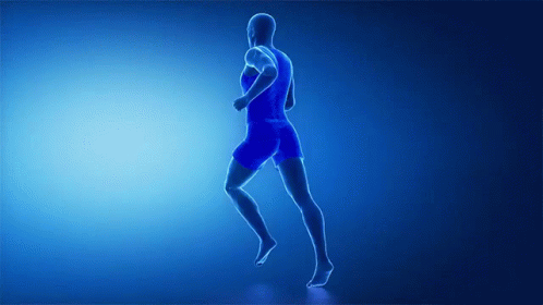 Man In Blue Shorts Running GIF