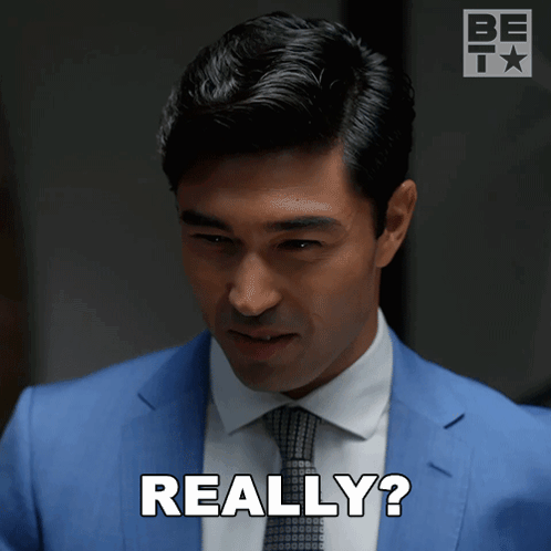 Man in Blue Suit Asking