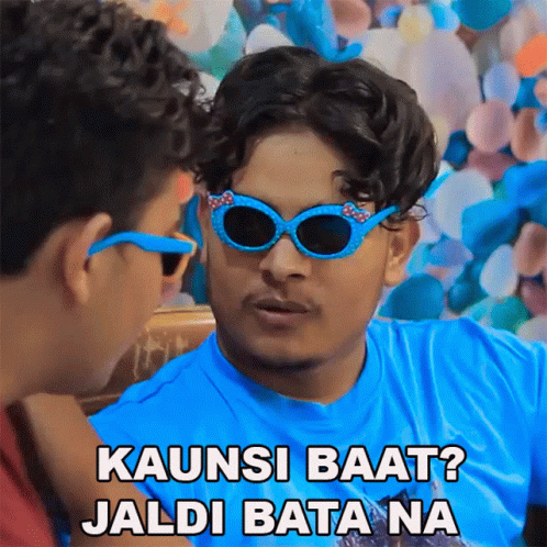 Man in Blue Sunglasses Says Kaunsi Baat