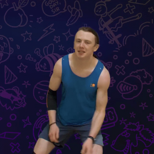 Man in Blue Tank Top Thumbs Up Reminder to Book