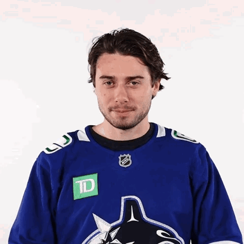 Man in Blue TD Hockey Jersey