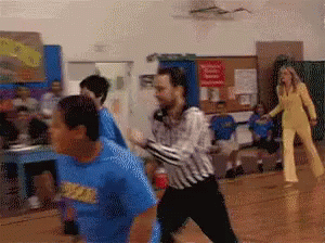 Man In Blue Texas Shirt Dancing GIF