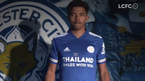 Man In Blue Thailand Shirt Smiling GIF