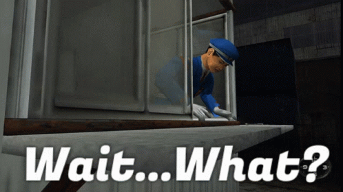 Man in Blue Uniform Looking Out Window Wait What