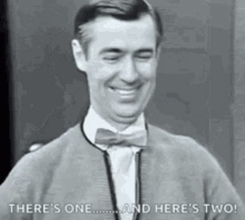 Man In Bow Tie Saying There's One And Here's Two GIF