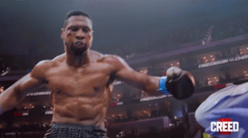 Man In Boxing Ring Creed Background GIF