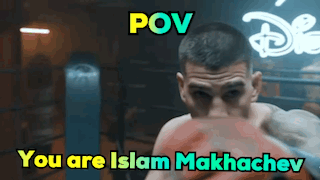 Man In Boxing Ring POV You Are Islam Makhachev GIF
