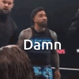 Man in Boxing Ring Saying Damn