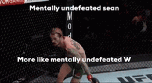 Man in Boxing Ring Saying Mentally Undefeated Sean