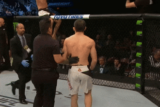 Man In Boxing Ring With Bud Light Banner GIF