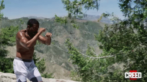 Man in Boxing Ring with Creed 2