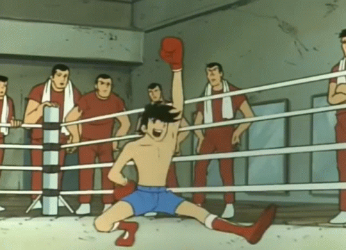 Man In Boxing Ring With Letter J On Glove GIF