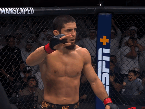 Man In Boxing Ring With Manscaped Sign GIF