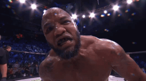 Man In Boxing Ring With UFC GIF