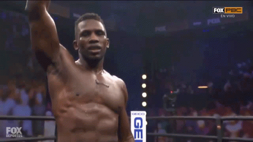 Man in Boxing Ring With Word Fox