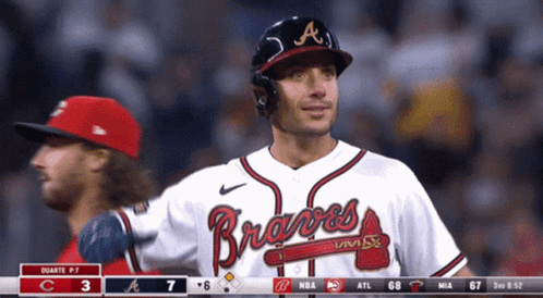 Man in Braves Jersey