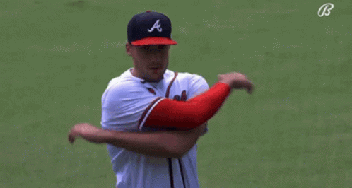 Man in Braves Jersey on Field
