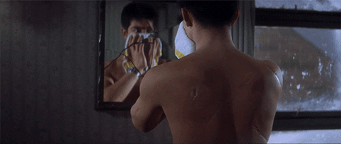 Man In Broken Side Mirror GIF