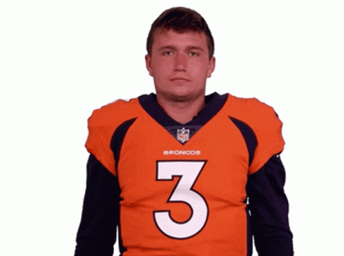 Man In Broncos Jersey Number 3 GIF