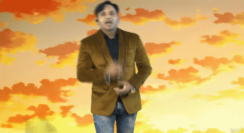 Man in Brown Jacket Sunset Sky