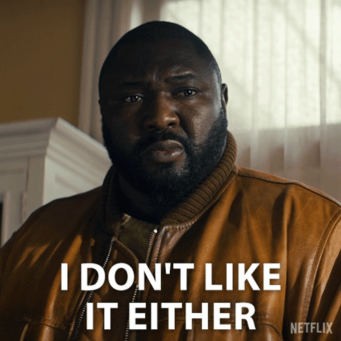 Man in Brown Leather Jacket Says I Don't Like It Either