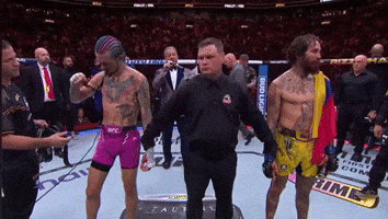 Man in Bud Light Shirt Between Two Boxers