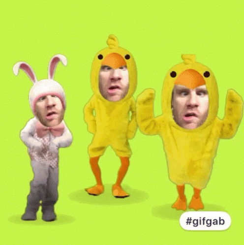 Man in Bunny Costume Dancing