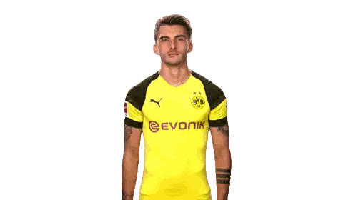 Man in BVB Jersey with Red Heart